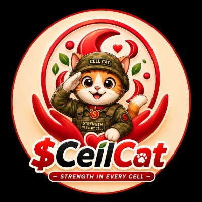 $CellCat mascot — a cat in uniform saluting